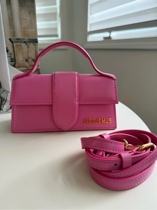 Jacquemus Handbags - Hot‑Pink Jacquemus Rectangular Flap Two‑Way Carry Mini Purse